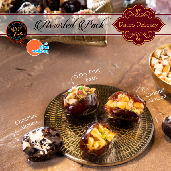 Amazon.com : Sweet Saffron Medjool Dates Box - Stuffed Dates with Walnut,  Pistachio, and Cashew – Dates Covered in Dark/White Chocolate with Edible  Gold and Saffron Powder – Edible Gold & Saffron -